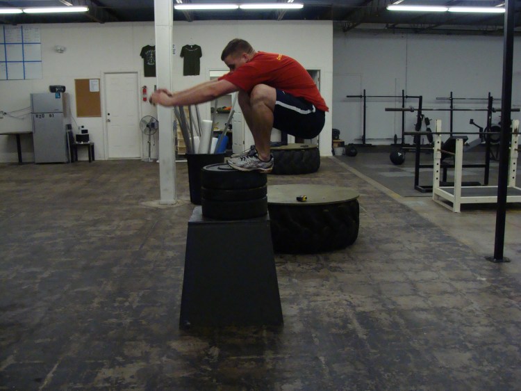 Scott hitting a 40" box jump